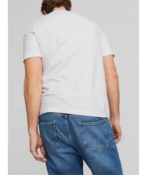 Puma Ανδρικό T-shirt Λευκό με Στάμπα 586759 58