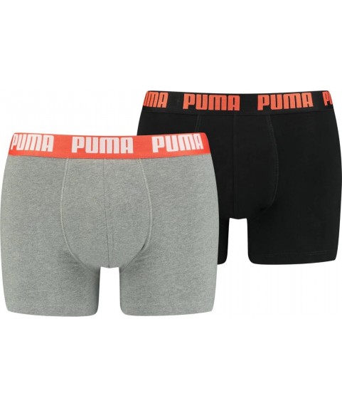 PUMA BASIC BOXER 2P ΑΝΔΡΙΚΑ ΜΠΟΞΕΡΑΚΙΑ DOBOTEX ΓΚΡΙ/ΜΑΥΡΟ  521015001 050 010