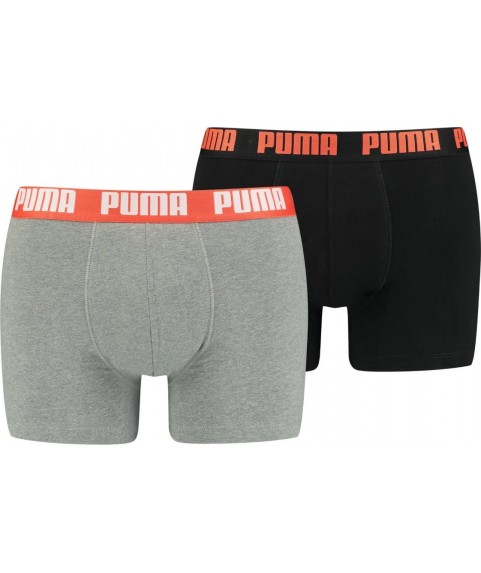 PUMA BASIC BOXER 2P ΑΝΔΡΙΚΑ ΜΠΟΞΕΡΑΚΙΑ DOBOTEX ΓΚΡΙ/ΜΑΥΡΟ  906823-67