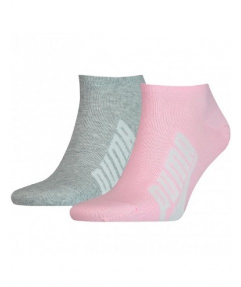 Puma Lifestyle Γυναικίες Κάλτσες Sneaker Dobotex Ροζ-Γκρι 2 Ζεύγοι 907949-03