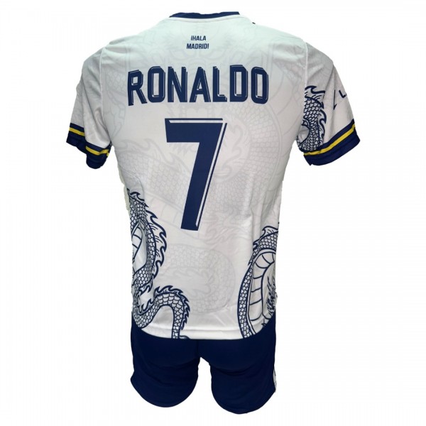 Παιδικό Σετ Ποδοσφαίρου Real Madrid Ronaldo Ασπρο/Μπλε Δράκος 290825-13