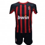 Παιδικό Σετ ποδοσφαίρου Milan Ronaldinho Retro Κόκκινο/Μαύρο 2026-0502