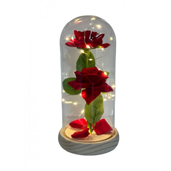 Glow Rose – Φωτιζόμενο Τριαντάφυλλο σε Γυαλί