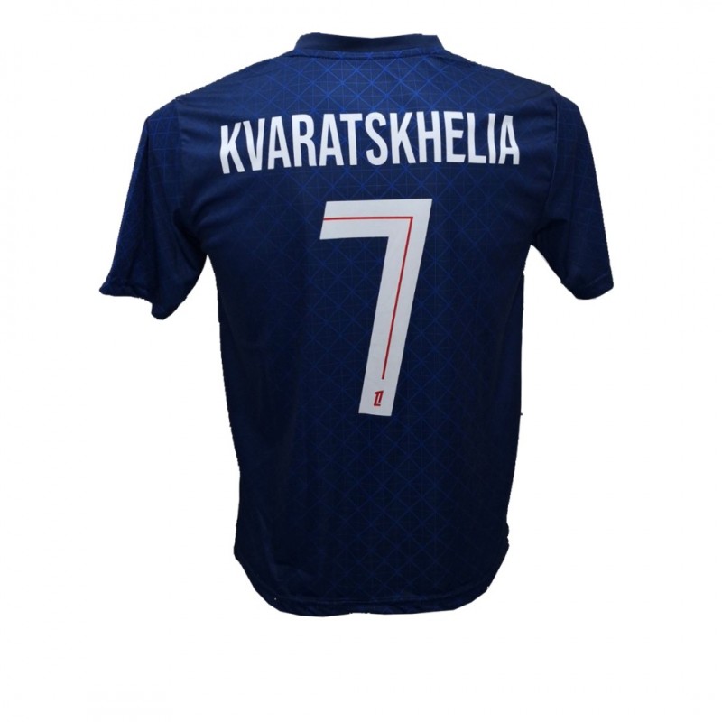 Ανδρική Εμφάνιση Ποδοσφαίρου PSG Kvaratskhelia Μπλέ/Κόκκινο/Ασπρο 270825-15B