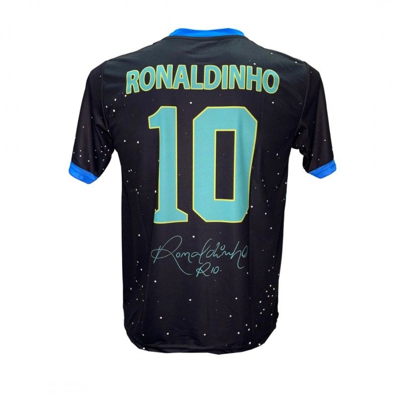 Ανδρική Εμφάνιση Ποδοσφαίρου Ronaldinho Εθνική Βραζιλίας Μαύρο/Μπλε SPECIAL EDITION 100524-03