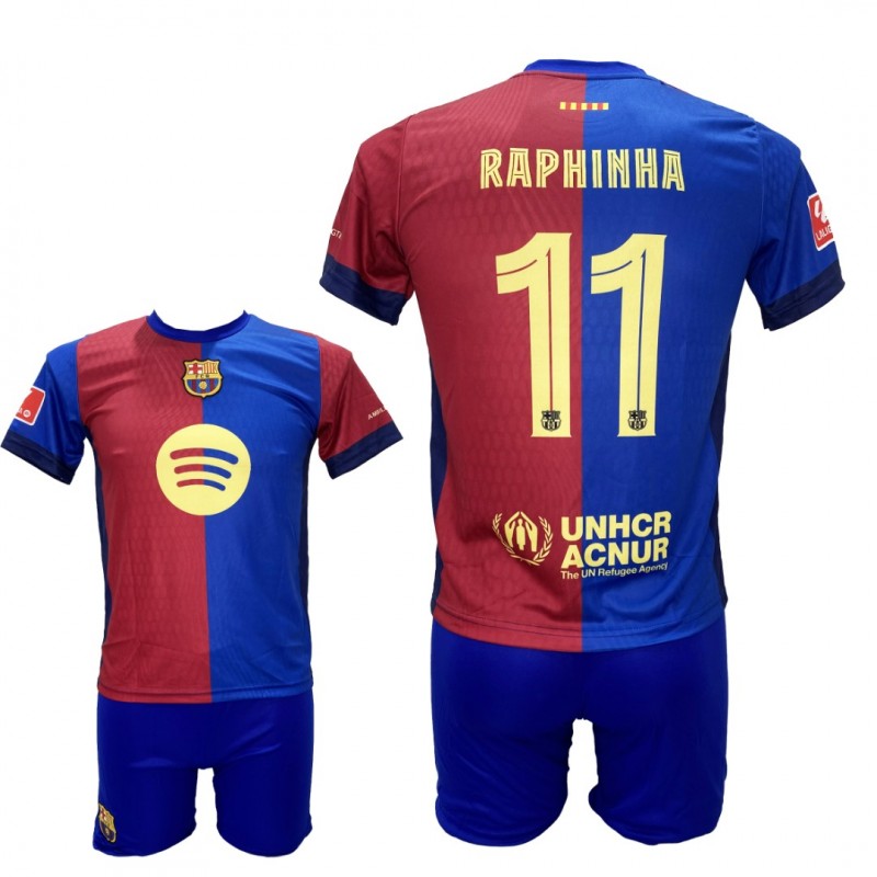 Παιδικό Σετ Ποδοσφαίρου Barcelona Raphinha Μπλε/Κόκκινο 24/25 2024-25
