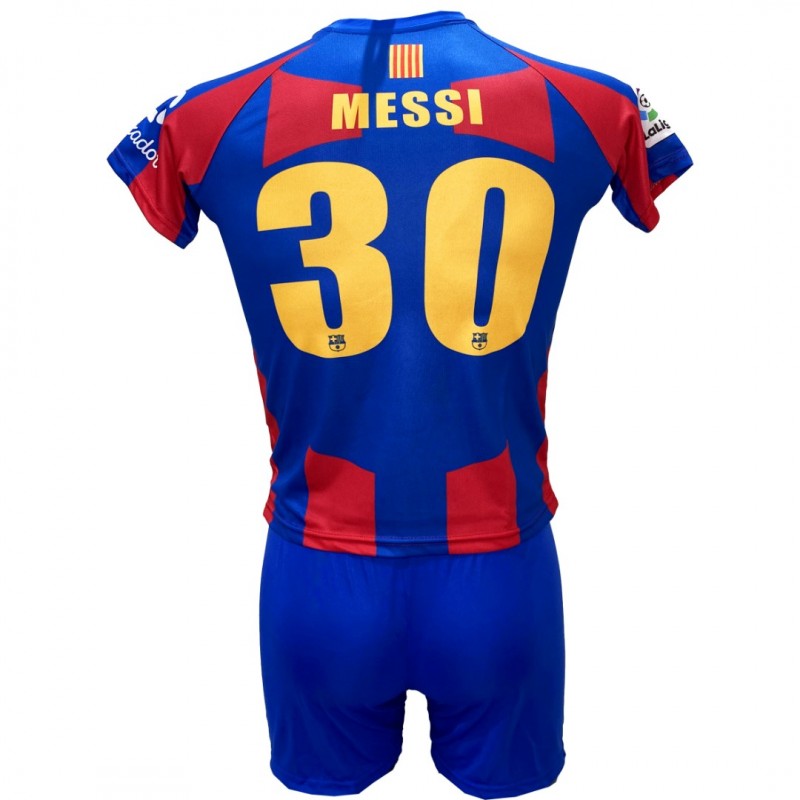 Παιδικό Σετ Ποδοσφαίρου Barcelona 2004/05 Messi Μπλε-Κόκκινη Ρίγα 2023-29