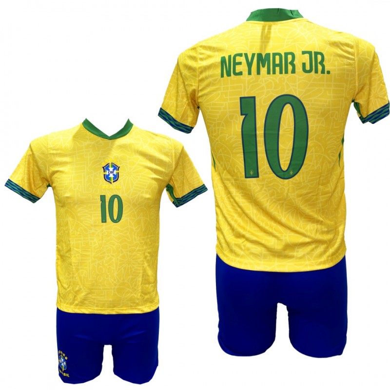 Παιδικό Σετ Ποδοσφαίρου Neymar Εθνική Βραζιλίας Κιτρινο-Πρασινο 24/25 1005-03