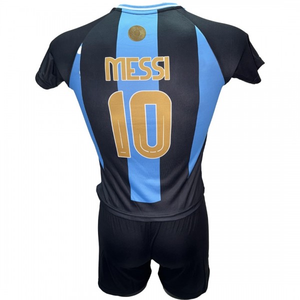 Παιδικό Σετ Ποδοσφαίρου Messi Argentina Γαλάζιο-Μαύρο-ριγέ 260825-04