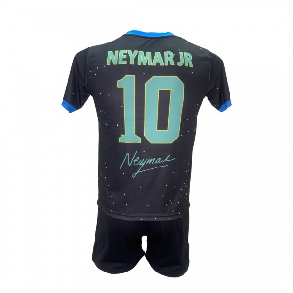 Παιδικό Σετ Ποδοσφαίρου Neymar Εθνική Βραζιλίας Μαύρο/Μπλε SPECIAL EDITION 1005-01