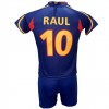 Παιδικό Σετ Ποδοσφαίρου Εθνική Ισπανίας Raul Retro Μπλε/Κόκκινο/Κίτρινο 1909-03