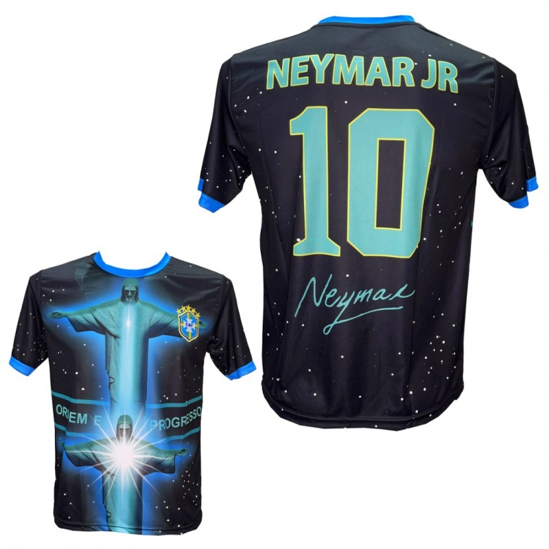 Ανδρική Εμφάνιση Ποδοσφαίρου Neymar Εθνική Βραζιλίας Μαύρο/Μπλε SPECIAL EDITION 100523-01