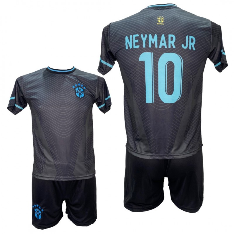 Παιδικό Σετ Ποδοσφαίρου Neymar Εθνική Βραζιλίας Μαύρο/Μπλε 1005-04