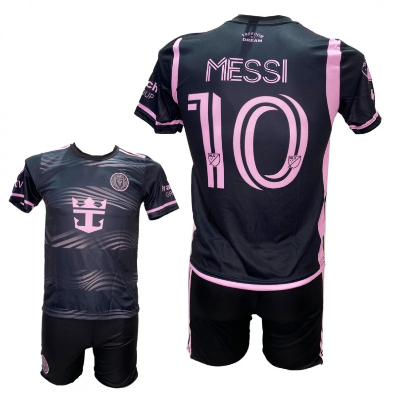 Παιδικό Σετ Ποδοσφαίρου Messi Inter Maiami Μαύρο/Ροζ 2023-01