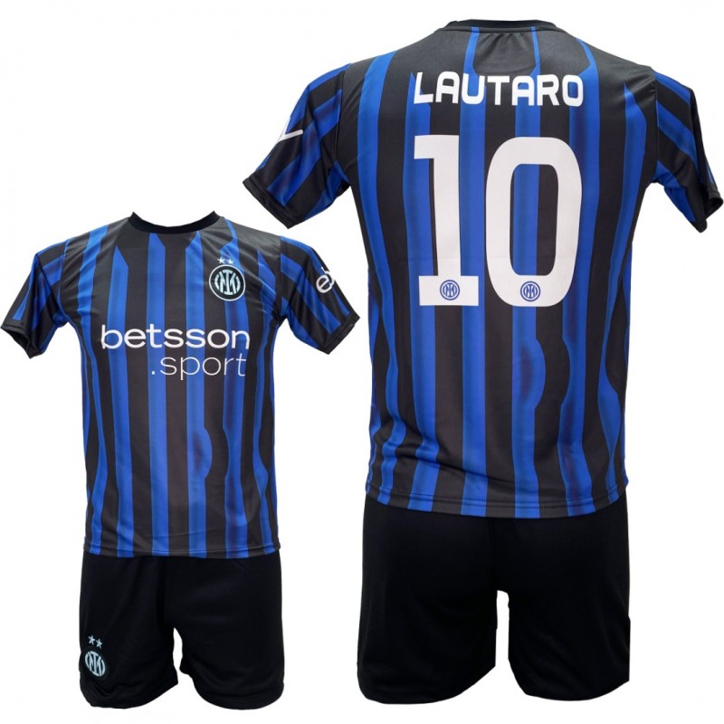 Παιδικό Σετ Ποδοσφαίρου Inter Lautaro Μαύρο/Μπλε 202410-25