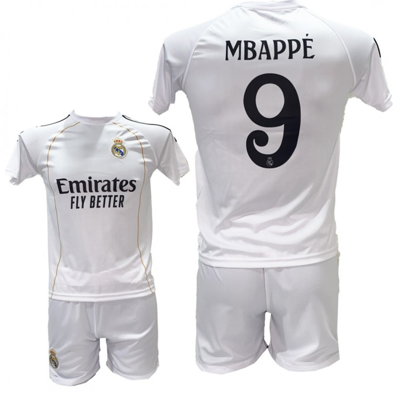 Παιδικό Σετ Ποδοσφαίρου Real Madrid Mbappe Ασπρη 2211-37
