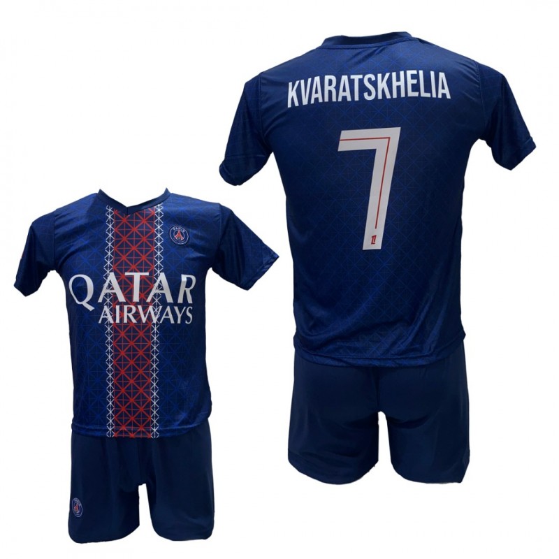 Παιδικό Σετ Ποδοσφαίρου PSG KVARATSKHELIA Μπλε/Κόκκινο/Λευκό 270825-15