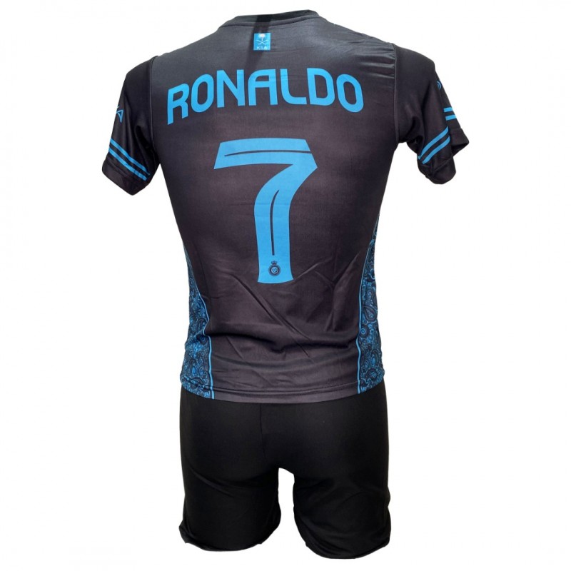Παιδικό Σετ Ποδοσφαίρου Al Nassr Ronaldo Μαύρο/Μπλε Special Edition 40227-33