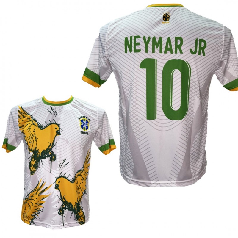 Ανδρική Εμφάνιση Ποδοσφαίρου Neymar Εθνική Βραζιλίας Άσπρο/Κίτρινο/Πράσινο Limited Edition 2024 100523-04
