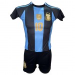 Παιδικό Σετ Ποδοσφαίρου Messi Argentina Γαλάζιο-Μαύρο-ριγέ 260825-04