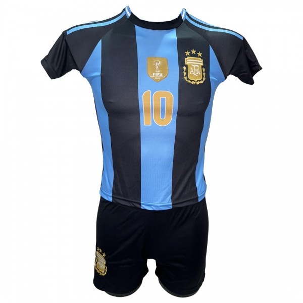 Παιδικό Σετ Ποδοσφαίρου Messi Argentina Γαλάζιο-Μαύρο-ριγέ 260825-04