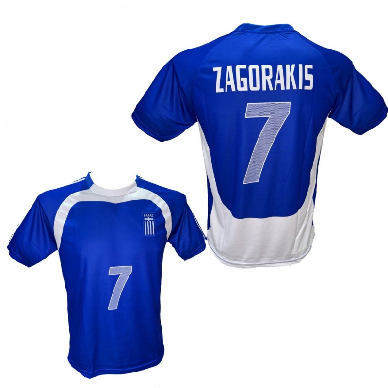 Ανδρικη Εμφάνιση Ποδοσφαίρου Zagorakis Εθνικη Ελλάδος  μπλε λευκό 260825-03