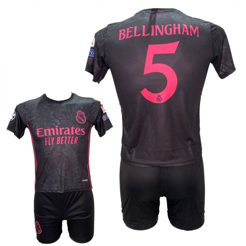 Παιδικό Σετ Ποδοσφαίρου Real Madrid Bellingham Μαύρο/Ροζ 2211-22
