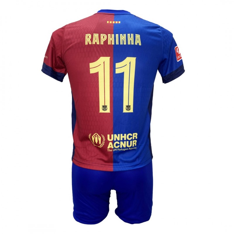 Παιδικό Σετ Ποδοσφαίρου Barcelona Raphinha Μπλε/Κόκκινο 24/25 2024-25