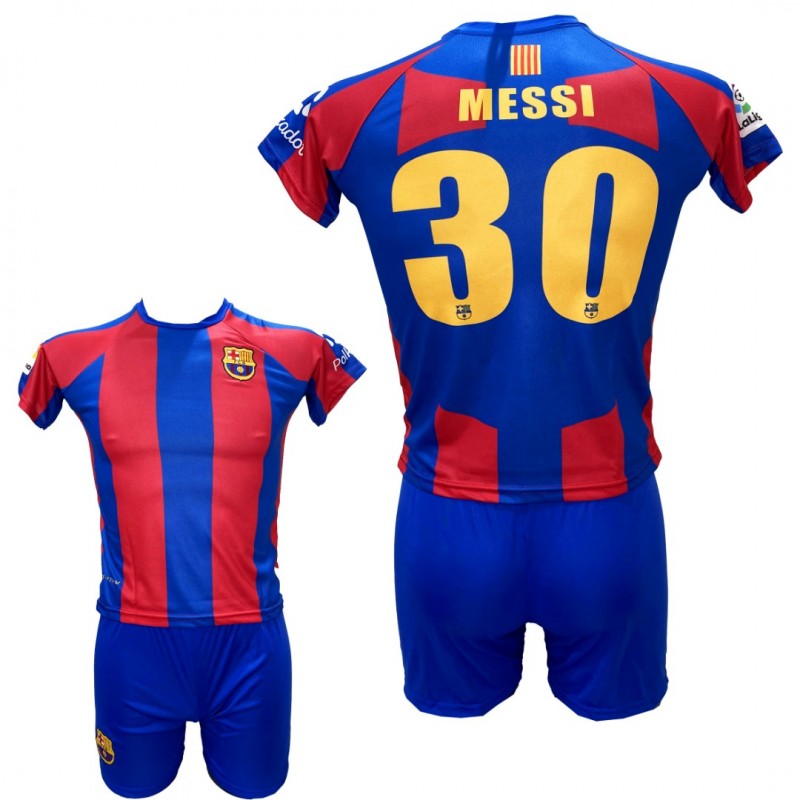 Παιδικό Σετ Ποδοσφαίρου Barcelona 2004/05 Messi Μπλε-Κόκκινη Ρίγα 2023-29