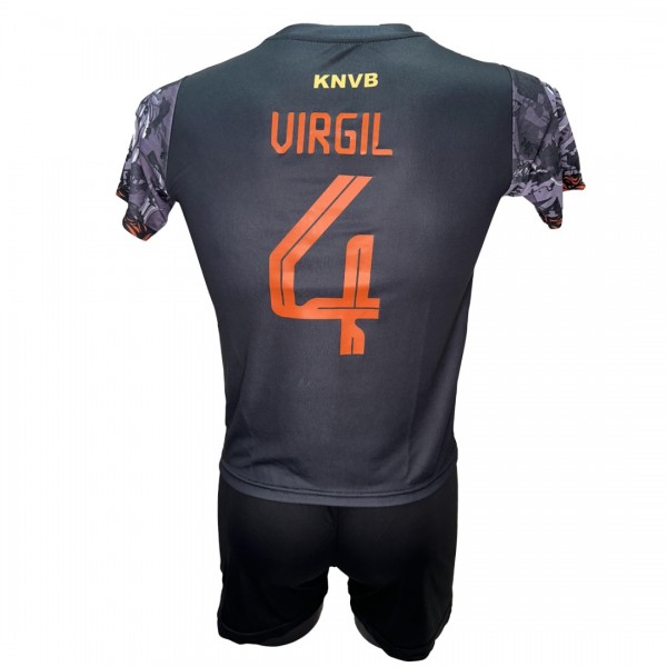 Παιδικό Σετ Ποδοσφαίρου Εθνική Ολλανδίας VIRGIL μαύρο/μαύρο 290825-16