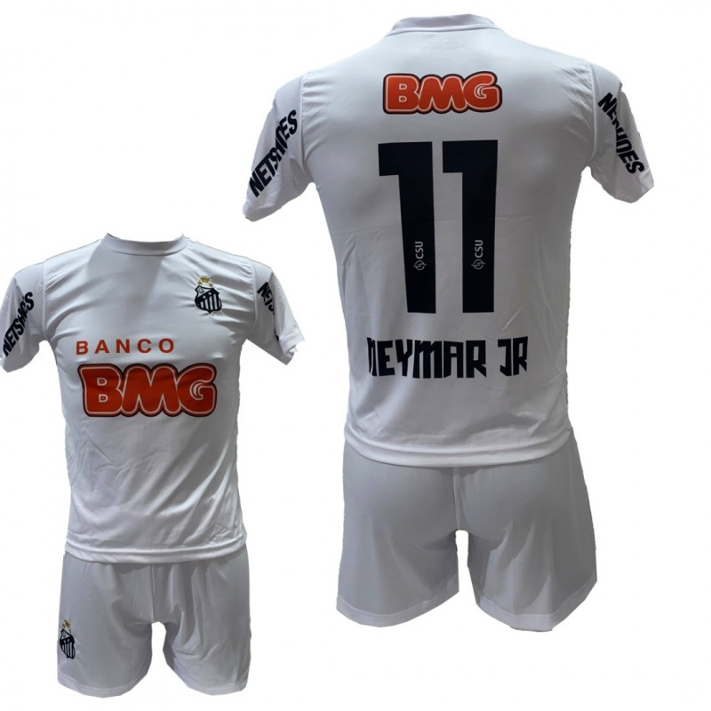 Παιδικό Σετ Ποδοσφαίρου Neymar SANTOS Άσπρη 1023-SAN3