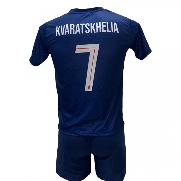 Παιδικό Σετ Ποδοσφαίρου PSG KVARATSKHELIA Μπλε/Κόκκινο/Λευκό 270825-15
