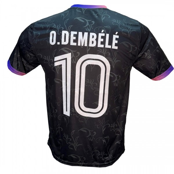 Ανδρική Εμφάνιση Ποδοσφαίρου PSG DEMBELE Μαύρο/ροζ-μωβ στο λαιμο και μανικια 270825-05