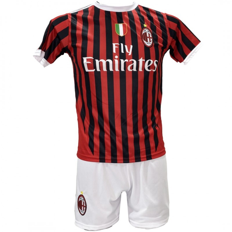 Παιδικό Σετ Ποδοσφαίρου Milan Ibrahimovic RETRO Κόκκινο/Μαύρο 2024-16