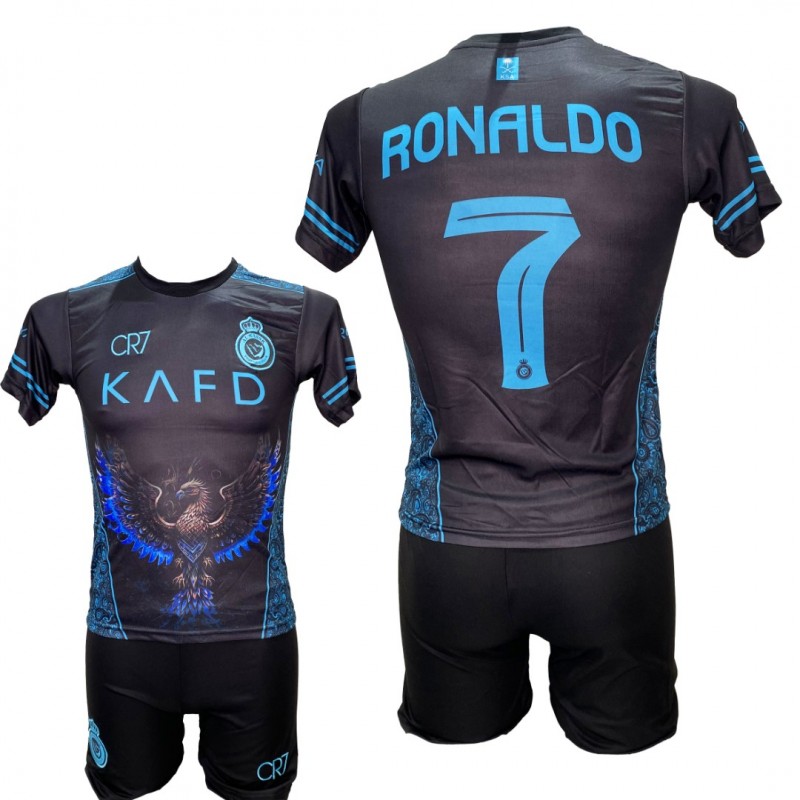 Παιδικό Σετ Ποδοσφαίρου Al Nassr Ronaldo Μαύρο/Μπλε Special Edition 40227-33
