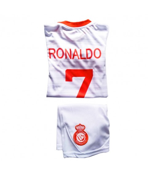 Παιδικό Σετ Ποδοσφαίρου Al Nassr Ronaldo Ασπρο/Πορτοκαλί 40227DC