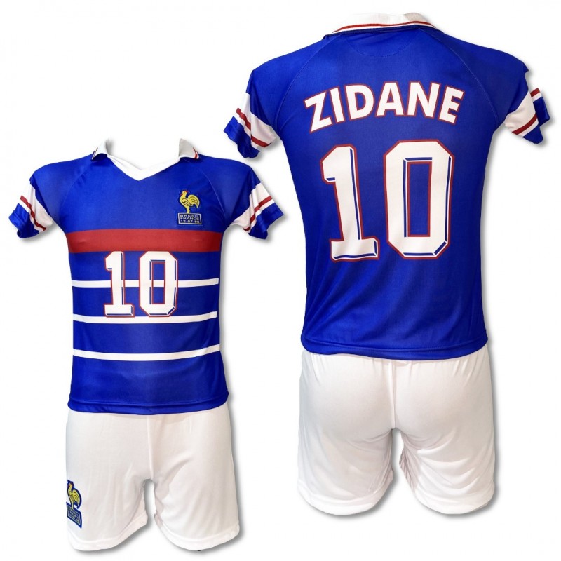 Παιδικό Σετ Ποδοσφαίρου Εθνική Γαλλίας ZIDANE Rerto Μπλε/Ασπρο 120798