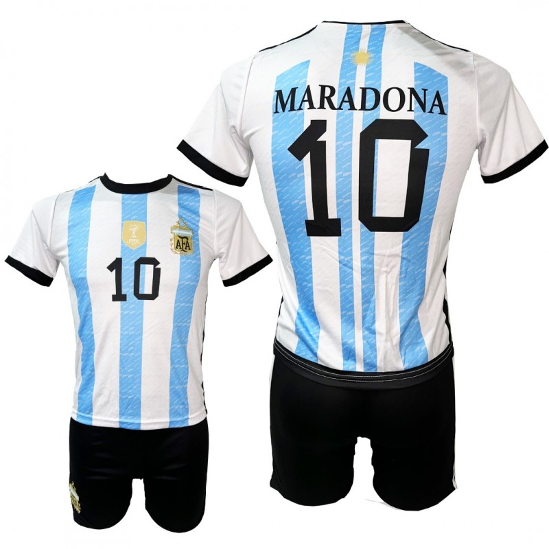 Παιδικό Σετ Ποδοσφαίρου Maradona Argentina Γαλάζιο-Λευκό New Style 9001-03