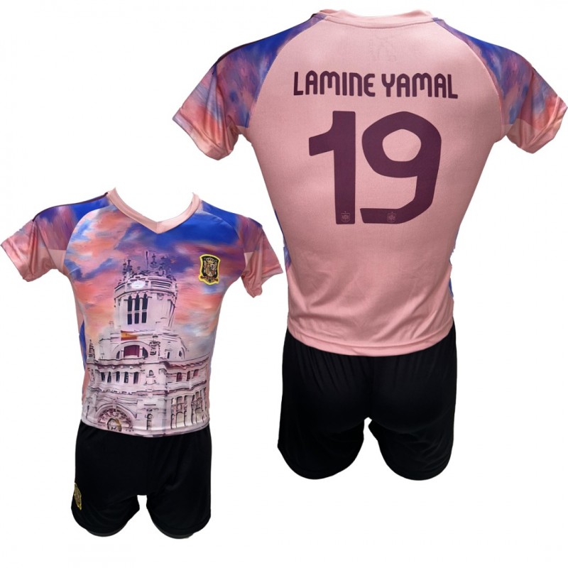 Παιδικό Σετ Ποδοσφαίρου Εθνική Ισπανίας Lamine Yamal Σομόν/Μπλε/Μαύρο Special Edition 290825-23