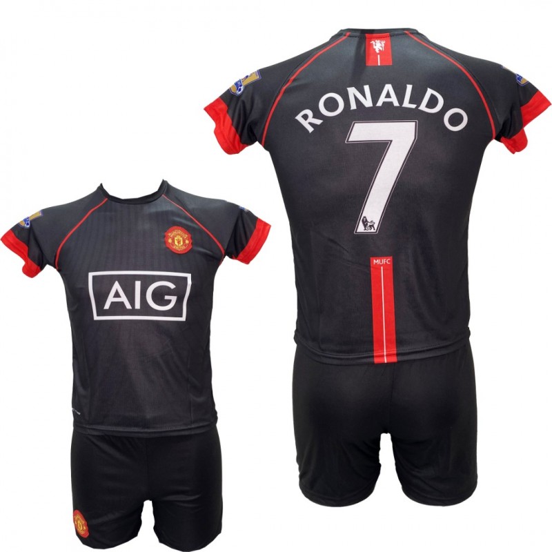 Παιδικό Σετ Ποδοσφαίρου Manchester United Ronaldo Μαύρο 40227-30