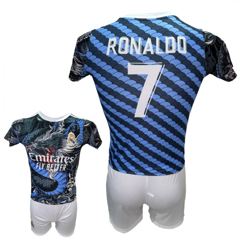 Παιδικό Σετ Ποδοσφαίρου Real Madrid Ronaldo Άσπρο/Μπλε Δράκος 2211-41