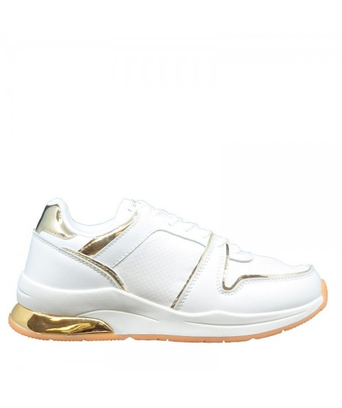 ΓΥΝΑΙΚΕΙΟ ΠΑΠΟΥΤΣΙ SNEAKERS SEVEN WHITE - GOLD 