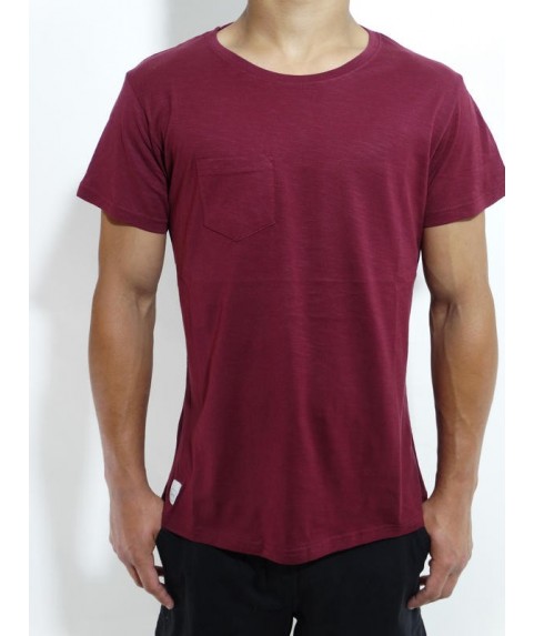 SLUB TEES WITH POCKET VICTORIOUS RED