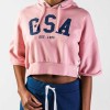 GLORY & HERITAGE Cropped Hoodie Pink