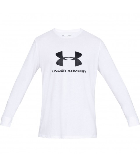 Under Armour Sportstyle Logo Long Sleeve White