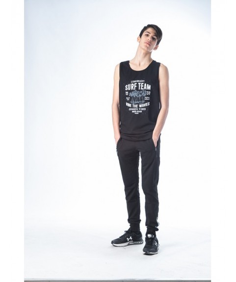 Μπλούζα αμάνικη Paco & Co ''Tank Top shirt surf team''  Μαύρο 201588-01