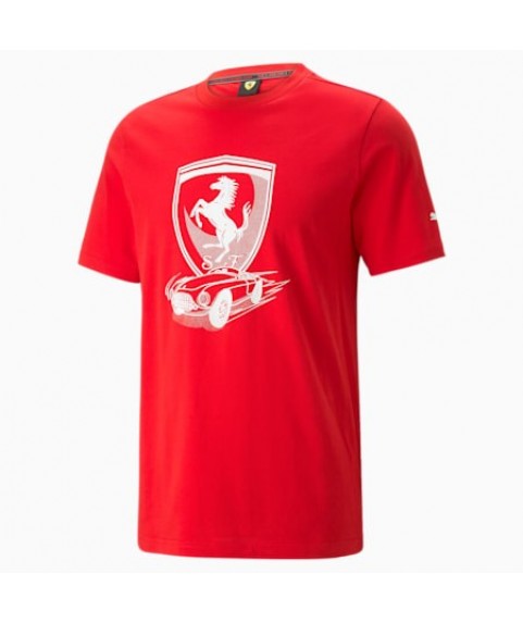 Scuderia Ferrari Race Big Shield Tonal Tee Men Ανδρικό Μλπουζάκι Puma Κόκκινο 538184-02