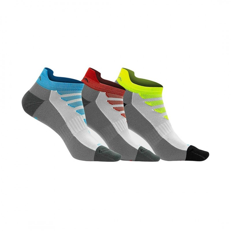 GSA684 Performance Low Cut Socks / 3Pack Κόκκινο-Κίτρινο-΄Μπλε-91-1455-52