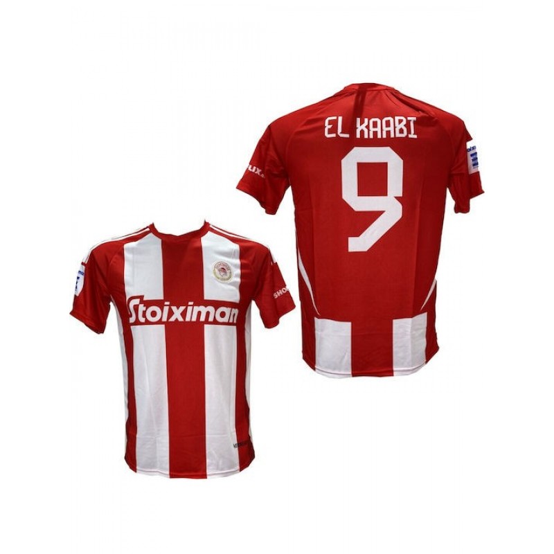 Ανδρική Εμφάνιση Ποδοσφαίρου Ολυμπιακός El Kaabbi Με Γιακά Κόκκινο/Ασπρο 2912-26