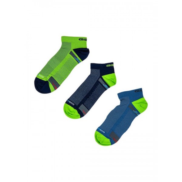 GSA 620 Ultralight Performance Low Cut Socks / 3Pack navy/ blue/ green 911448-53